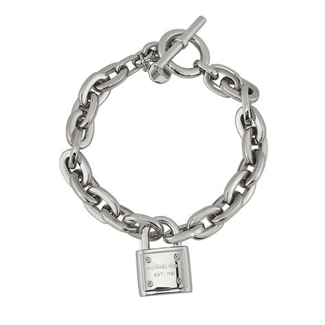 michael kors silver padlock bracelet|michael kors silver bracelet sale.